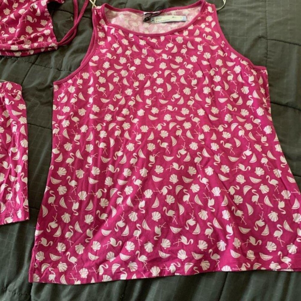 COSABELLA  ROAD TRIP FLAMINGO SET  Bag included
